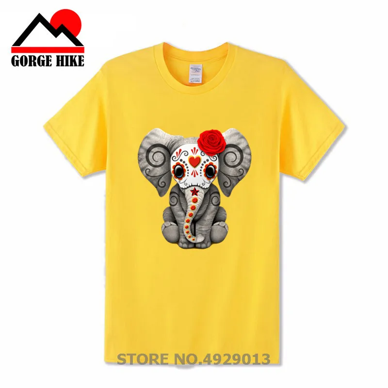 Мужская Уличная футболка с изображением Красного Дня мертвых сахарных черепов и