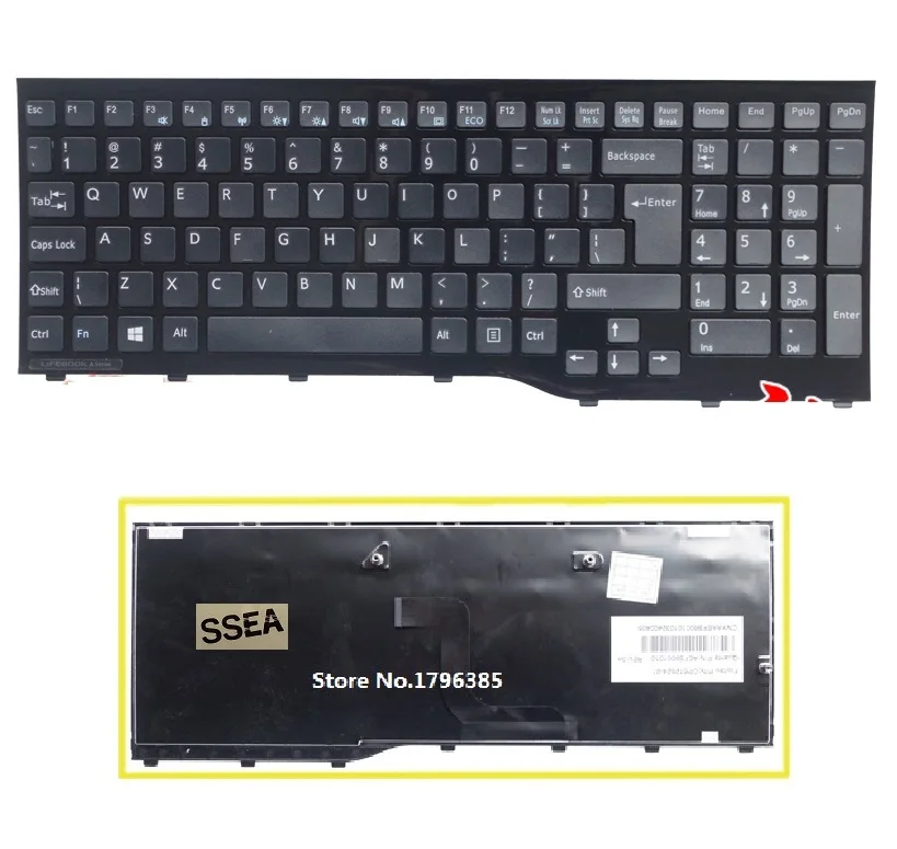 Клавиатура SSEA New UI с английской раскладкой для Fujitsu Lifebook AH552|laptop keyboard|keyboard fujitsu lifebook