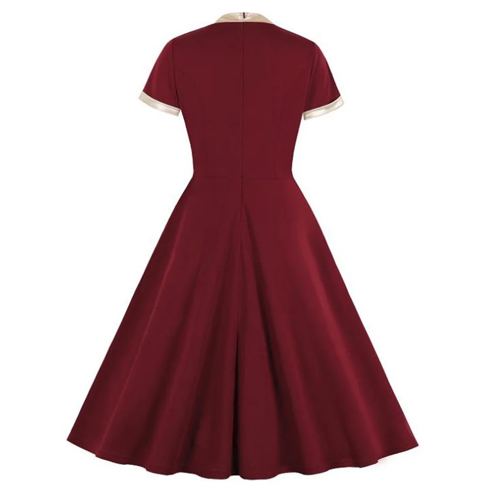 Женское летнее платье 2019 большой размер рабочая одежда галстук-бабочка короткий