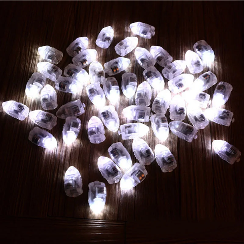 White light 50 шт./лот, высокая яркость, светодиодный светильник на воздушном шаре, светящиеся лампы на бумажный фонарь воздушный шар, украшение на день рождения, мини-шар - Цвет: White light