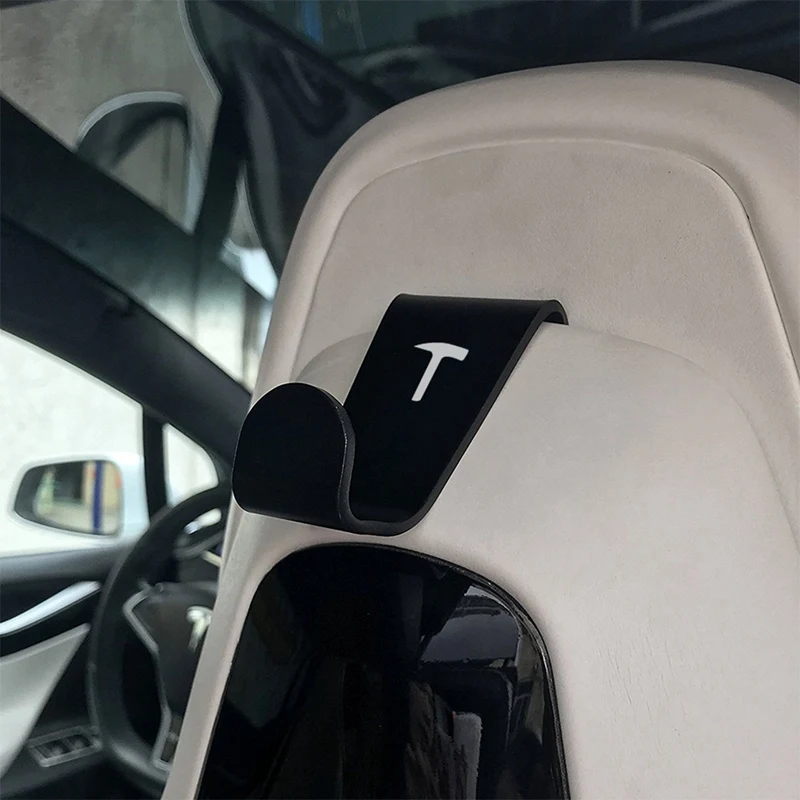 2 X Автомобильный держатель для подголовника на крючках подходит Tesla Model 3/S/X|Крючки