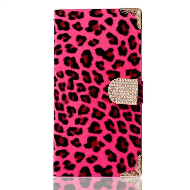 Блестящий Магнитный Леопардовый кошелек флип кейс из искусственной кожи чехол