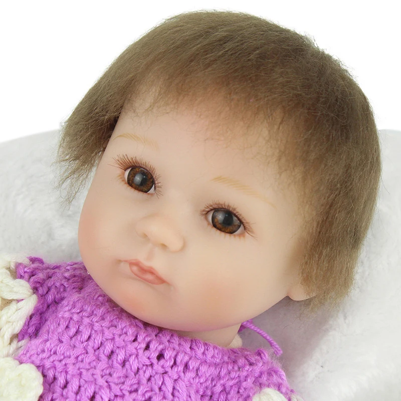 Npk марка 17 дюймов прекрасный reborn baby doll полный силиконовые винил новорожденных play