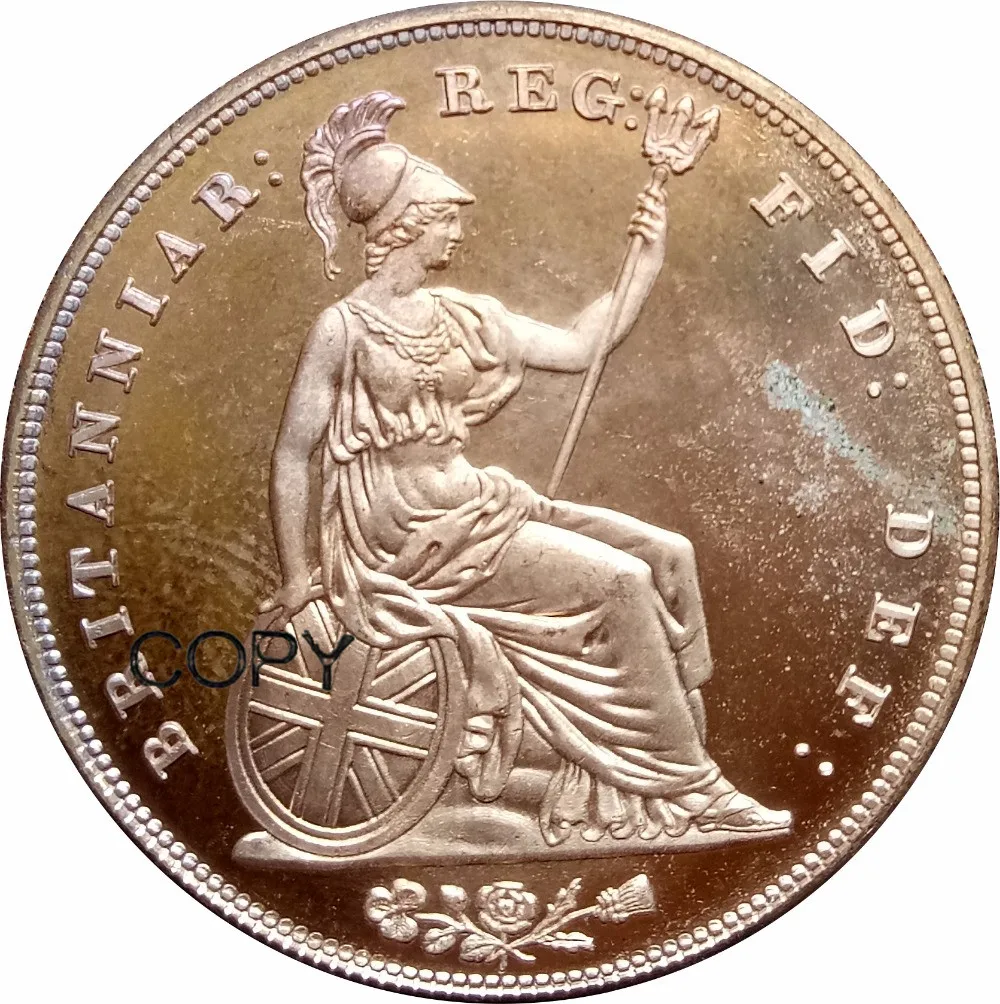 

Great Britain Victoria 1 Penny 1846 Red Copper Copy Coin