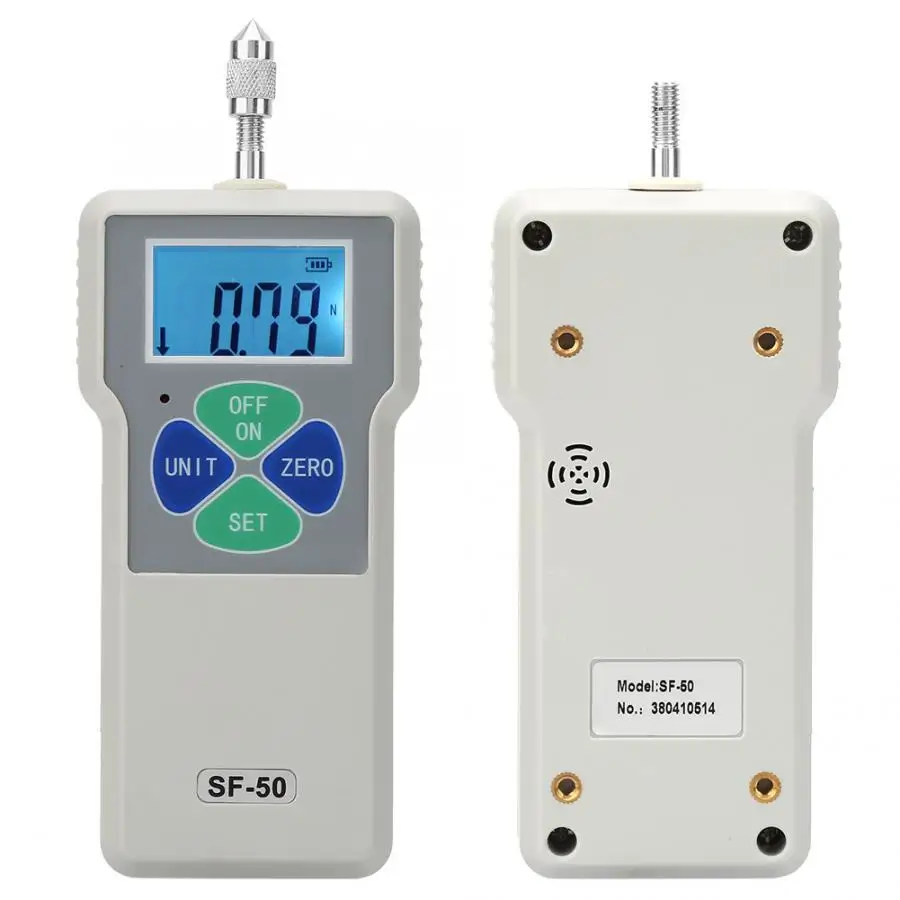 Портативный толчок и тяга цифровой измеритель силы 50N/5кг/11lb 100 240 В|Приборы для