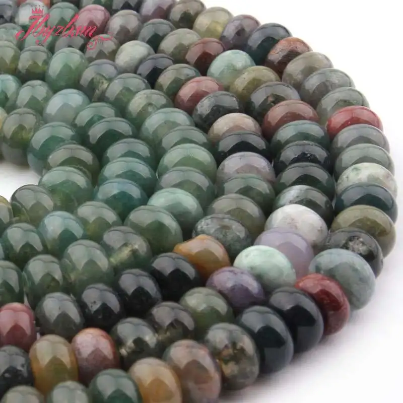 5x8 мм Гладкие бусины из Рондель Агаты натурального камня для самостоятельного