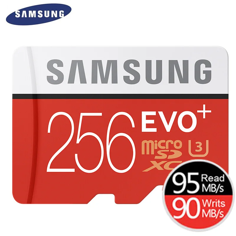 Карта памяти SAMSUNG Micro SD 256 ГБ 32 ГБ 64 Гб 128 ГБ 512 ГБ SDHC SDXC класс EVO+ класс 10 C10 UHS TF SD карты транс флэш Microsd