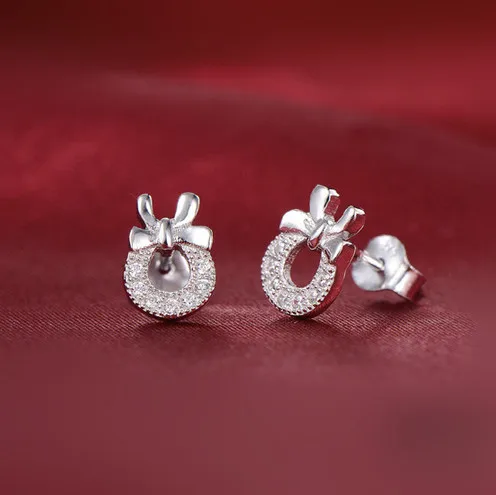 Earrings with Stones Silver Jewelry 2016 Gift Girlfriend Topaz Earring Austrian Crystal CZ Diamond Stud for Women B144 | Украшения и