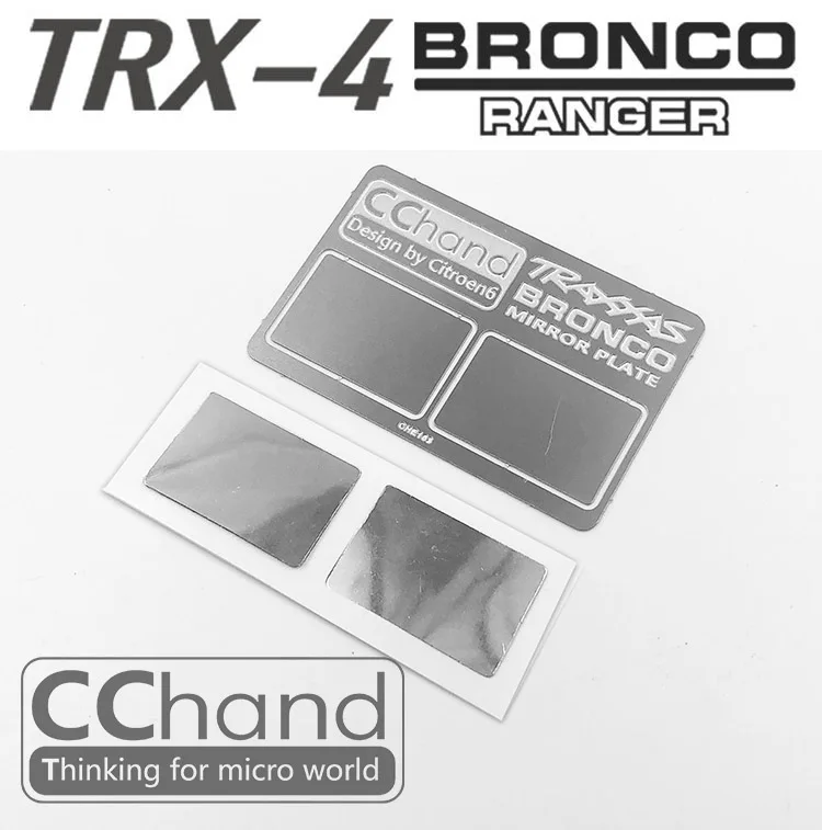 Наклейка на зеркало заднего вида CChand имитация металла для TRX-4 TRX4 Ford BRONCO RC car toy |