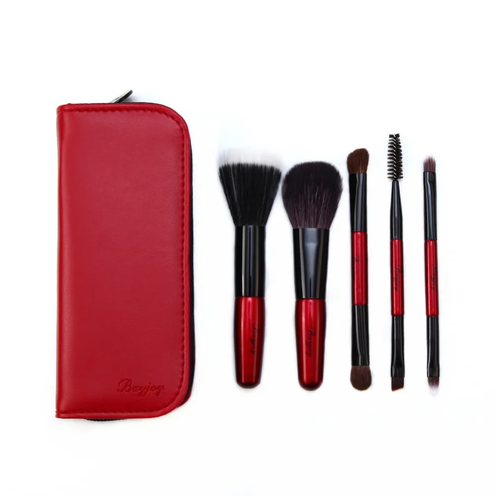 5pcs Portable Makeup Professional Make Up Brushes Brush Sets Synthetic Hair Beauty Essentials Gift Bag | Красота и здоровье