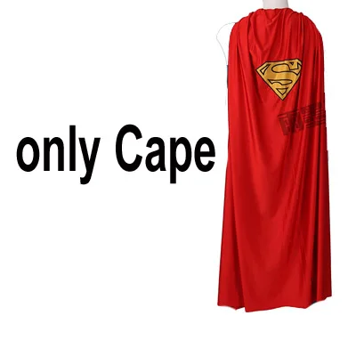 only cape Ling Bultez Высокое качество 3D логотип Супермен Косплей Костюм с поясом 1978 платья с изображением супергероя старый 1978 Супермен костюм с накидкой - Цвет: only cape