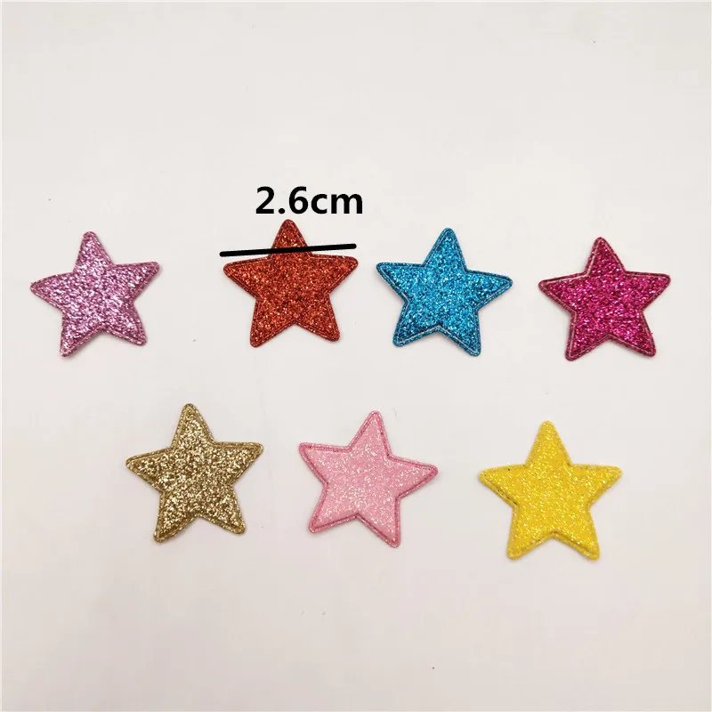20 шт 2x3,2 см Kawaii мягкие блестящие нашивки со звездами блестящие аппликации для одежды Швейные принадлежности "сделай сам" Ремесло Украшение