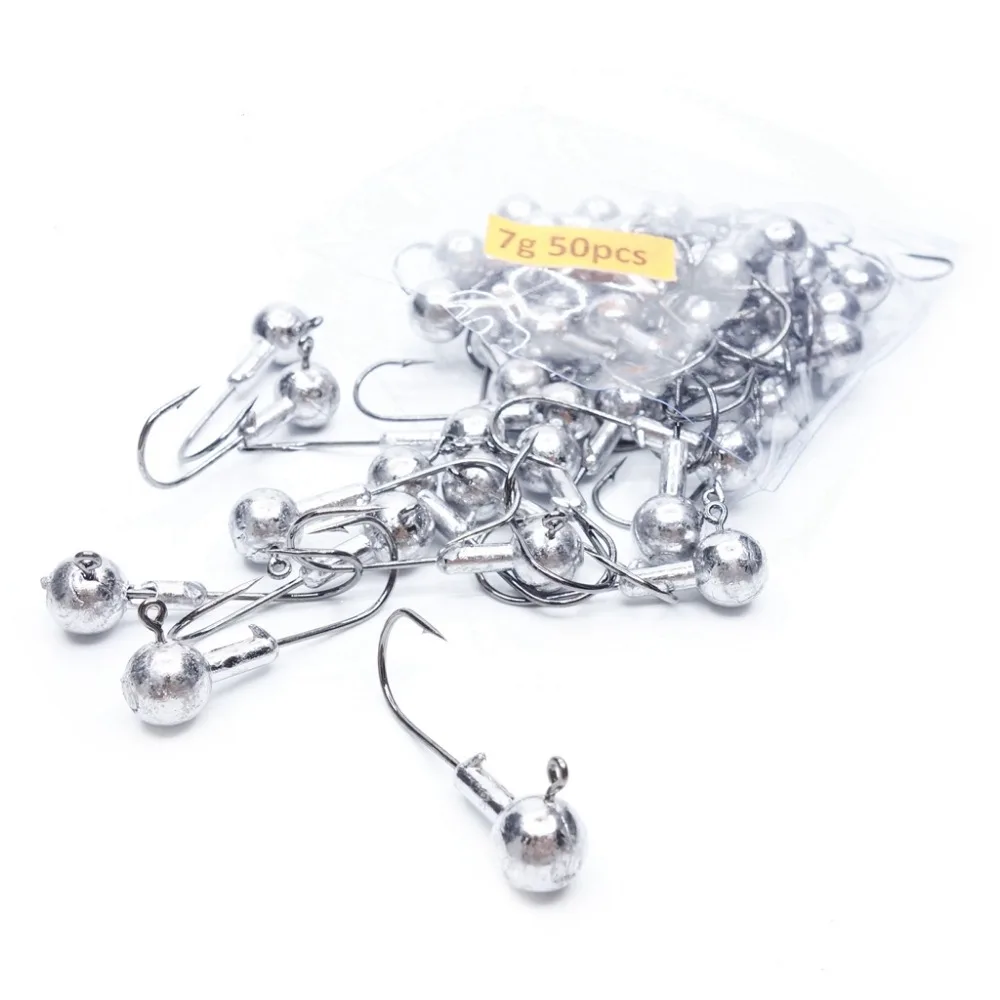 50 шт. Lead Jig Head рыболовный крючок для рыбалки мягкие блесны на удочку с высоким