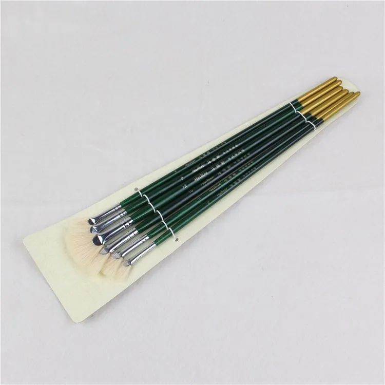 1 шт Высокое качество 6 размеров веерообразных кисти для живописи маслом набор