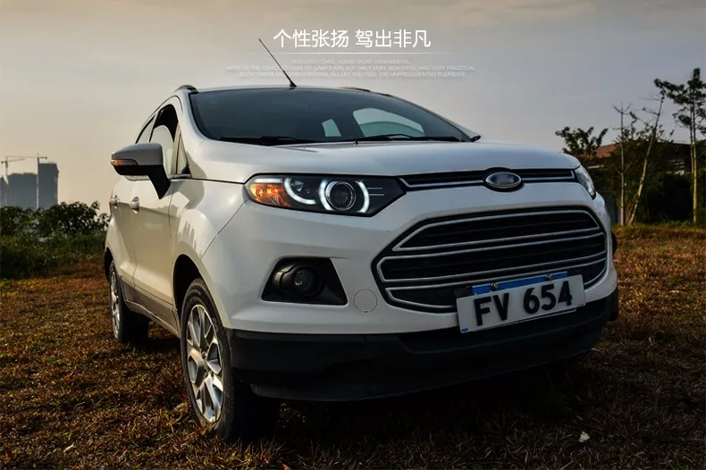 AKD автомобильный Стайлинг для Ford Ecosport фары Evoque Desgin светодиодный фары DRL Биксеноновые линзы Высокий Низкий луч парковка противотуманная фара