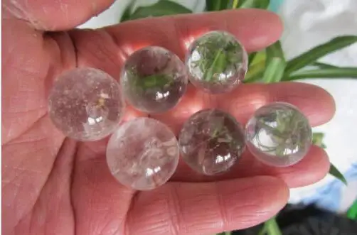 

new arrivals 6pcs 100% natural clear quartz crystal ball healing as gift