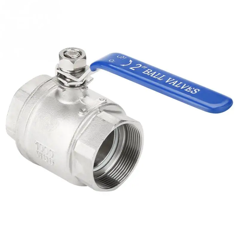 

304 Stainless Steel Two-piece Full Port Female Thread Ball Valve 2 DN50 1000 WOG