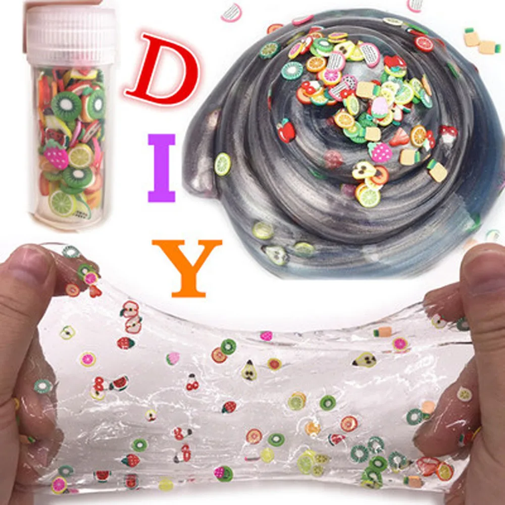Креативное DIY 3D украшение для лица FIMO блестки домашнего изготовления слизи