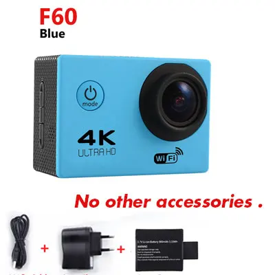 as picture show less Новая Экшн-камера 4k F60/F60R 1080 P/60fps 16MP WiFi 170D шлем камера go подводный Спорт камера pro Водонепроницаемый Дайвинг - Цвет: as picture show less