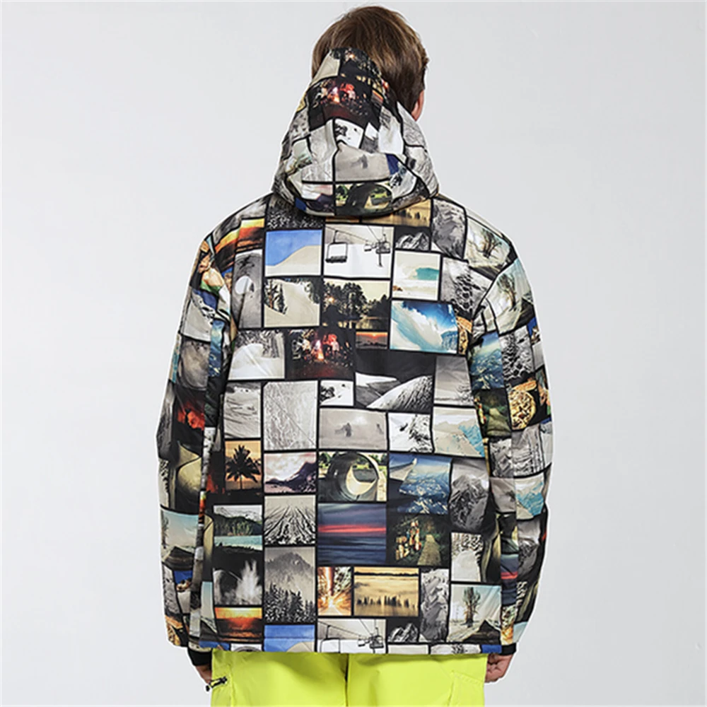 Gsou Snow Winter Ski Jacket Men Outdoor Warmth Waterproof Windproof Breathable Snowboard Jackets -30 Degree Clothes | Спорт и