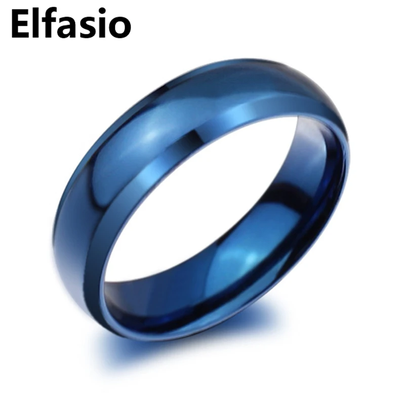 Мужские и женские черные/синие/Золотые титановые кольца из нержавеющей стали