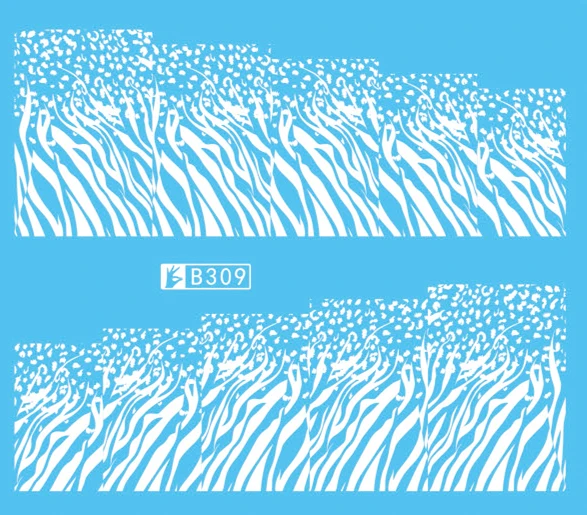 5 листов белые наклейки с гусиными лапами для ногтей дизайн дизайна макияжа