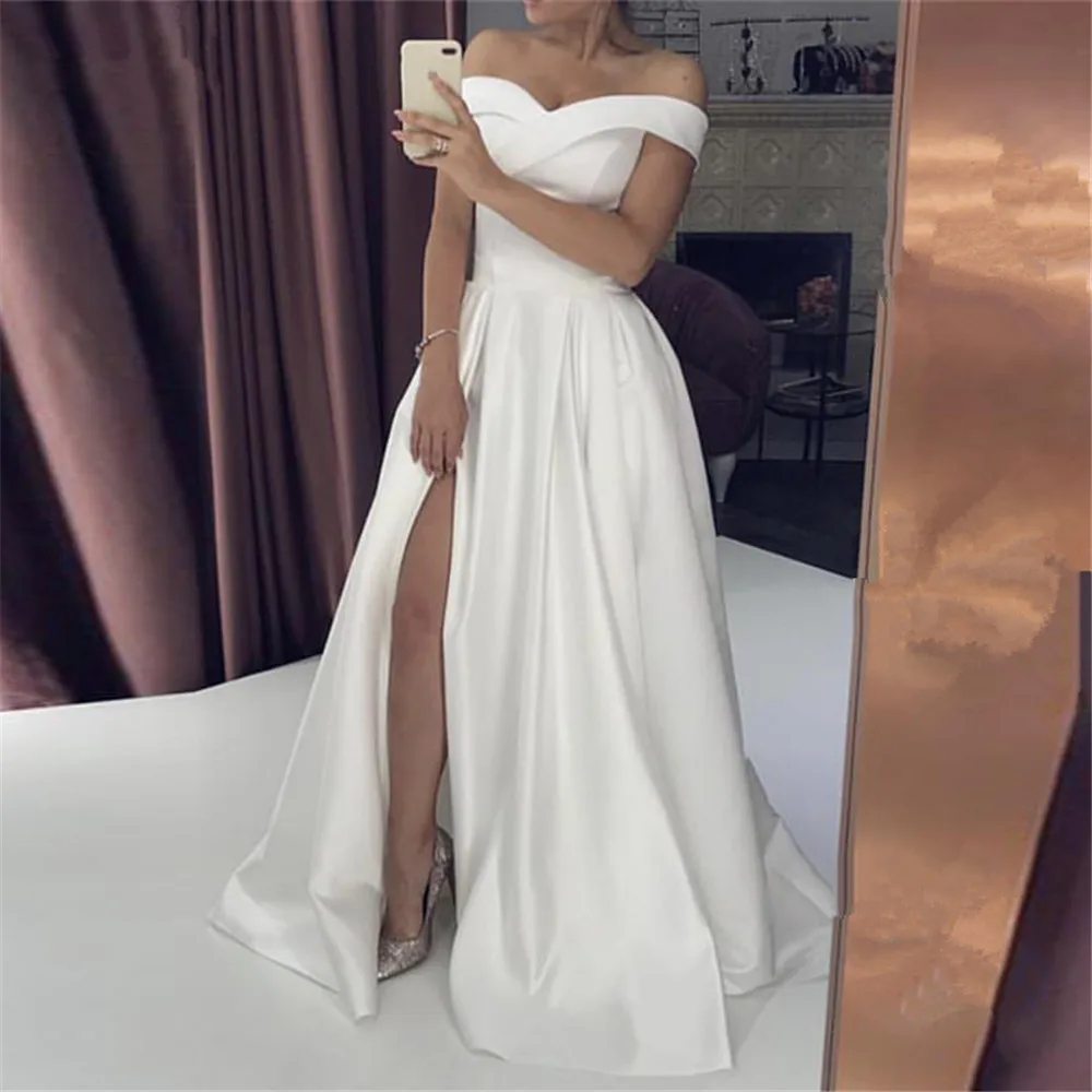 Свадебные платья 2019 платье невесты с открытыми плечами и открытой спиной |