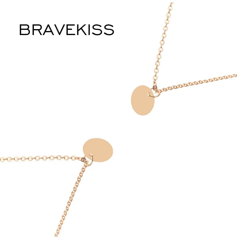 BRAVEKISS многослойное колье с кулоном ручной работы золотое/серебряное блестящее