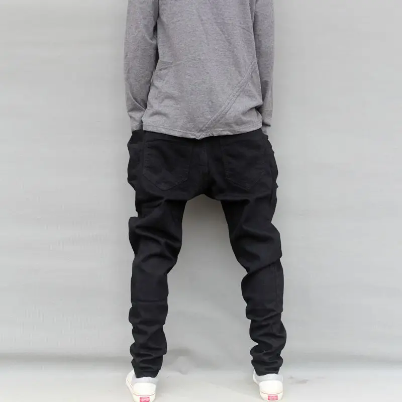 Летние мужские брюки-шаровары размера плюс 6XL повседневные черные зауженные