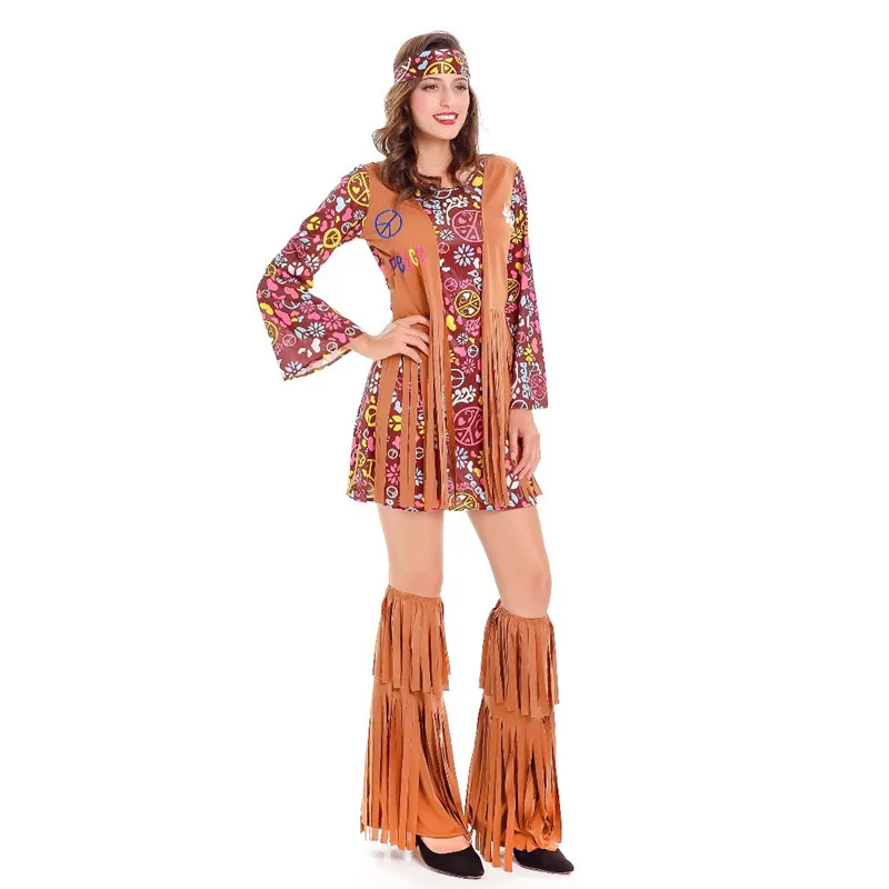 Женские костюмы на Хэллоуин индейцев Женский примитивный косплей ретро ролевые