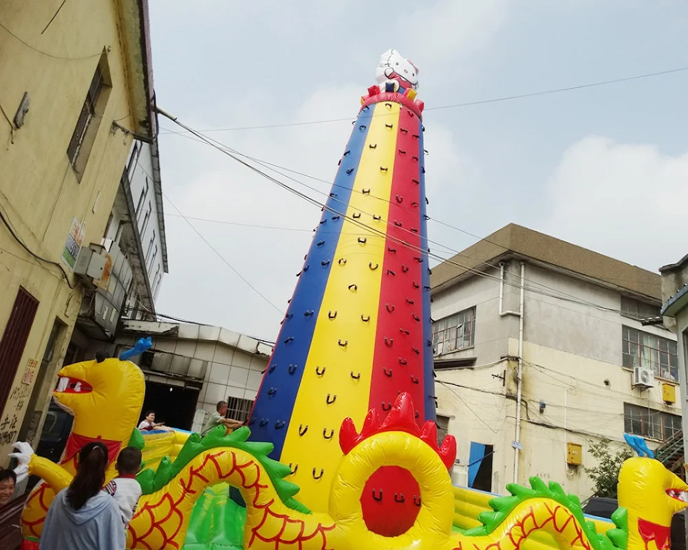 Гигантские игровые площадки надувной лабиринт для скалолазания на открытом