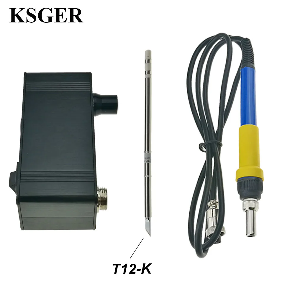 KSGER T12 паяльник станция мини STM32 OLED V2.01 DIY наборы FX9501 электрические инструменты ручка из алюминиевого сплава сварочные наконечники - Цвет: Sets 3