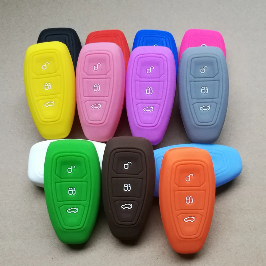 Новинка чехол для Ford Focus Mondeo Eco sport Kuga smart remote key protect Silicone 13 цветов 90 шт.|car case cover|key for
