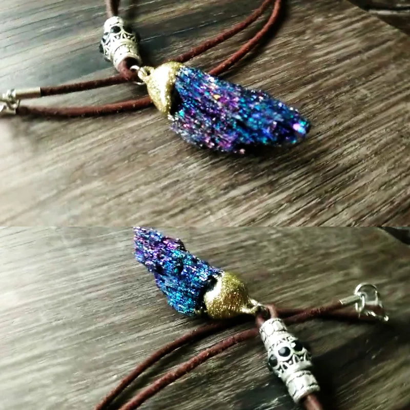 Природный черный камень лавы малы бусы с природой красочный очарование