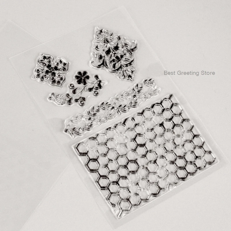 Винтажные штампы с изображением соты для украшения скрапбукинга фона Дамаск