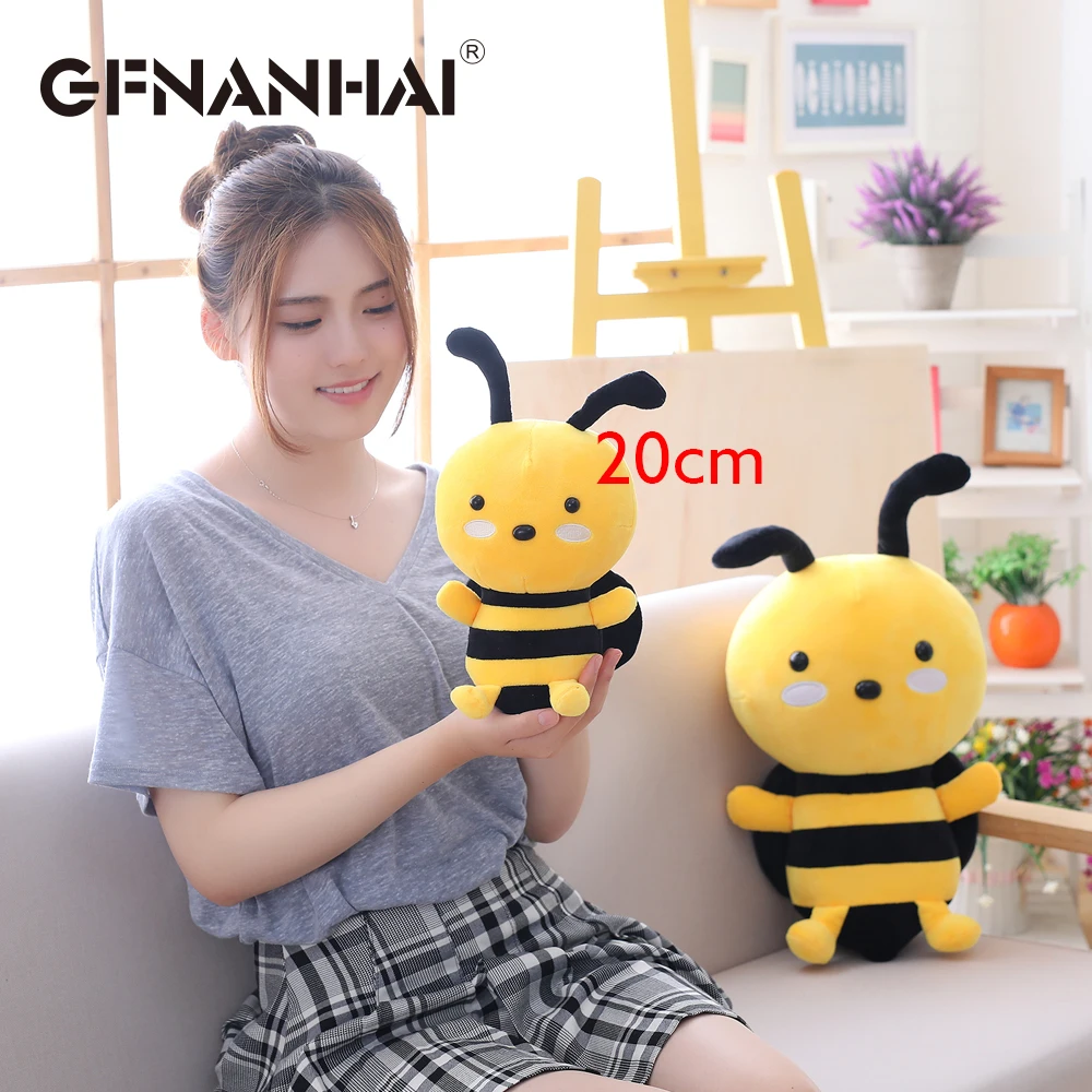1 шт. 20 см kawaii honeybee плюшевая игрушка милая маленькая Пчелка с крыльями детские