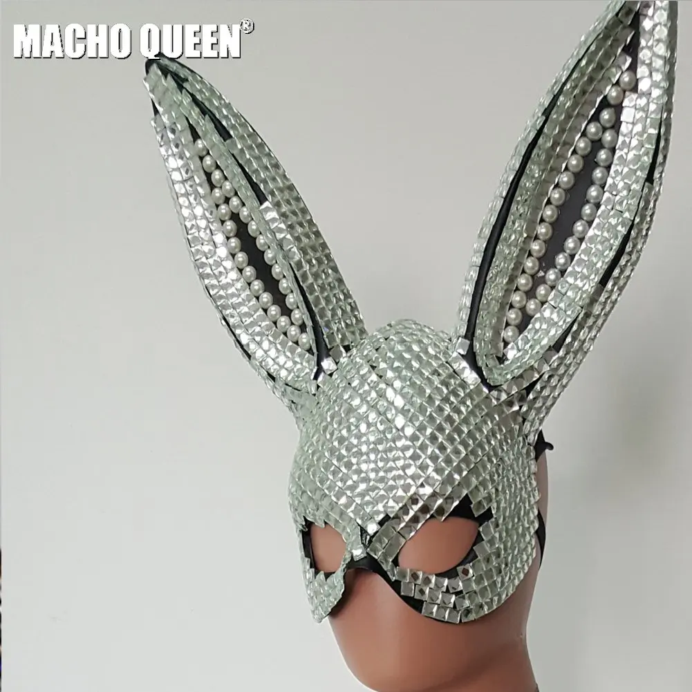 mask Драг королева костюмы Стразы боди плащ маска Кристалл комбинезон красный ковер Подиум представление вечерние одежда знаменитости - Цвет: mask
