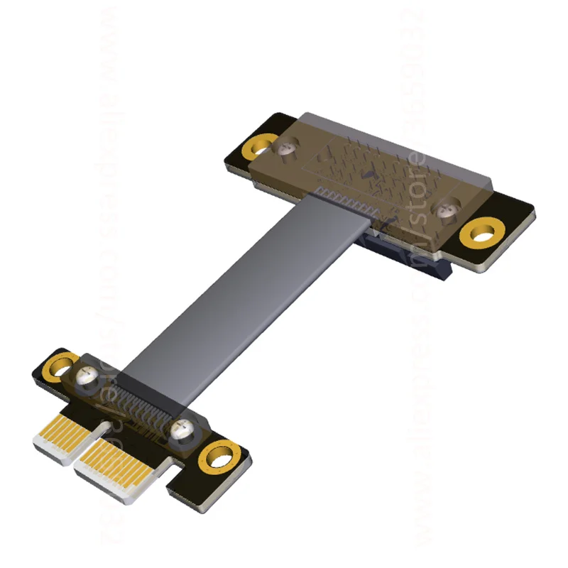 Прямоугольный Удлинительный кабель PCIe 3 0x1 до x1 защита от электромагнитных помех