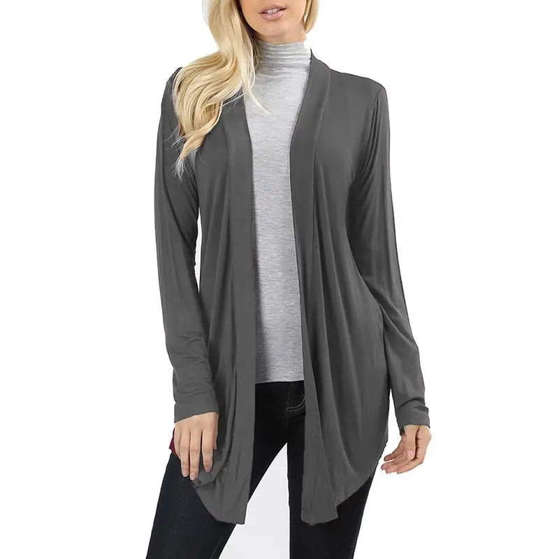 Early Autumn Long Sleeve Slim Women Coat Simple Female Casual Solid Color Streetwear Fashion All-Match Ladies WS9382Z | Женская одежда