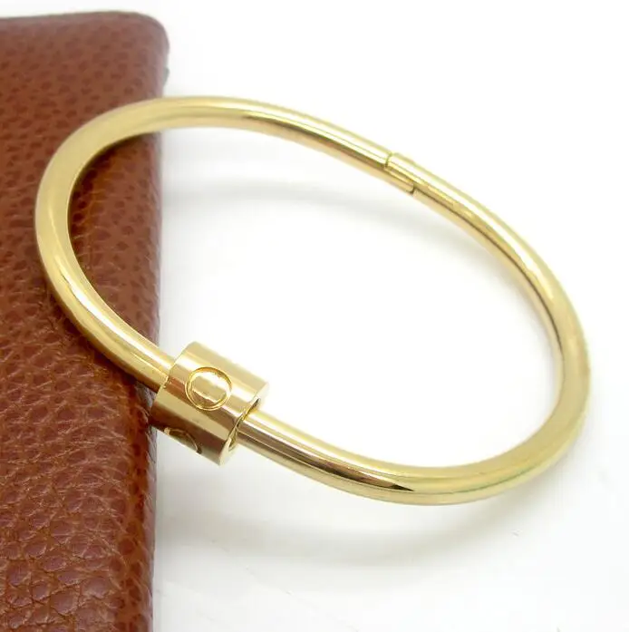 Браслет для ногтей из титановой стали витой инкрустированный браслет розового