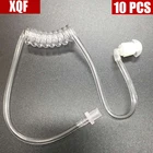 XQF 10 шт.лот съемная прозрачная Акустическая трубка с наконечниками наушников для двухсторонней радиосвязи Сменные акустические трубки