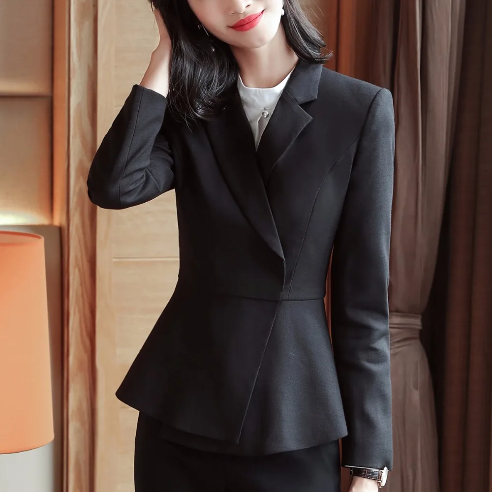 2018 высокое качество пиджак женщин тонкий полный рукав повседневные Пиджаки и
