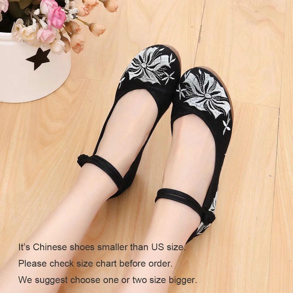 Винтажные женские туфли лодочки с цветочной вышивкой Повседневная парусиновая