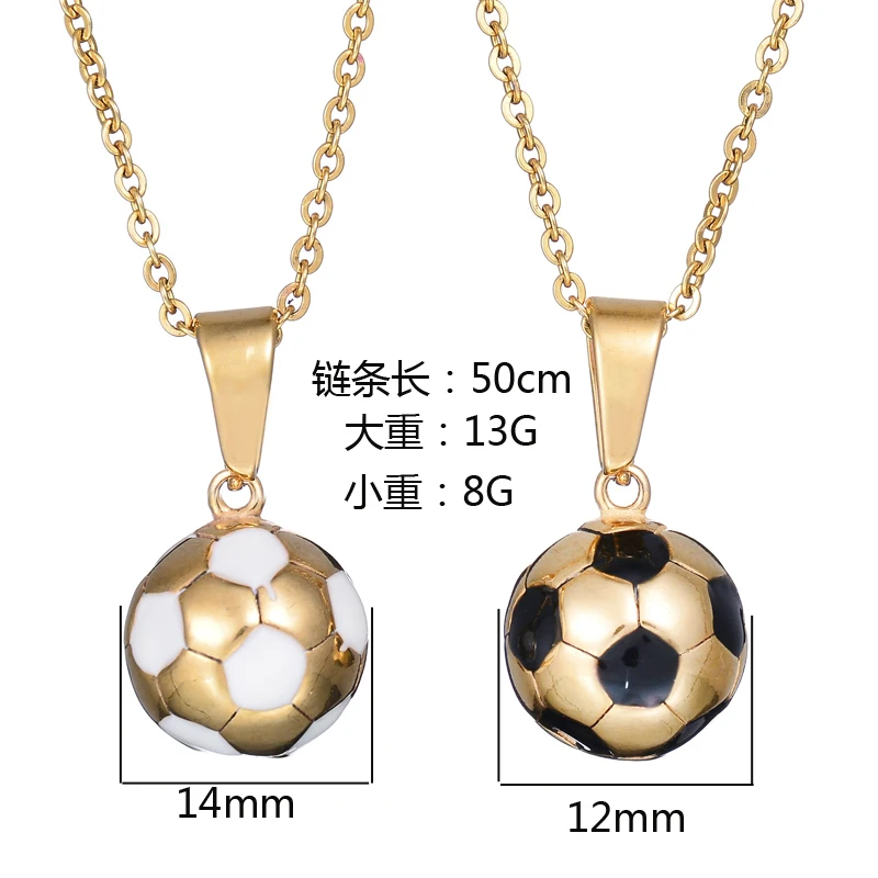 World Cup Stainless Steel Soccer Necklace Gold-Color Football Charm Pendants Colar For Men | Украшения и аксессуары