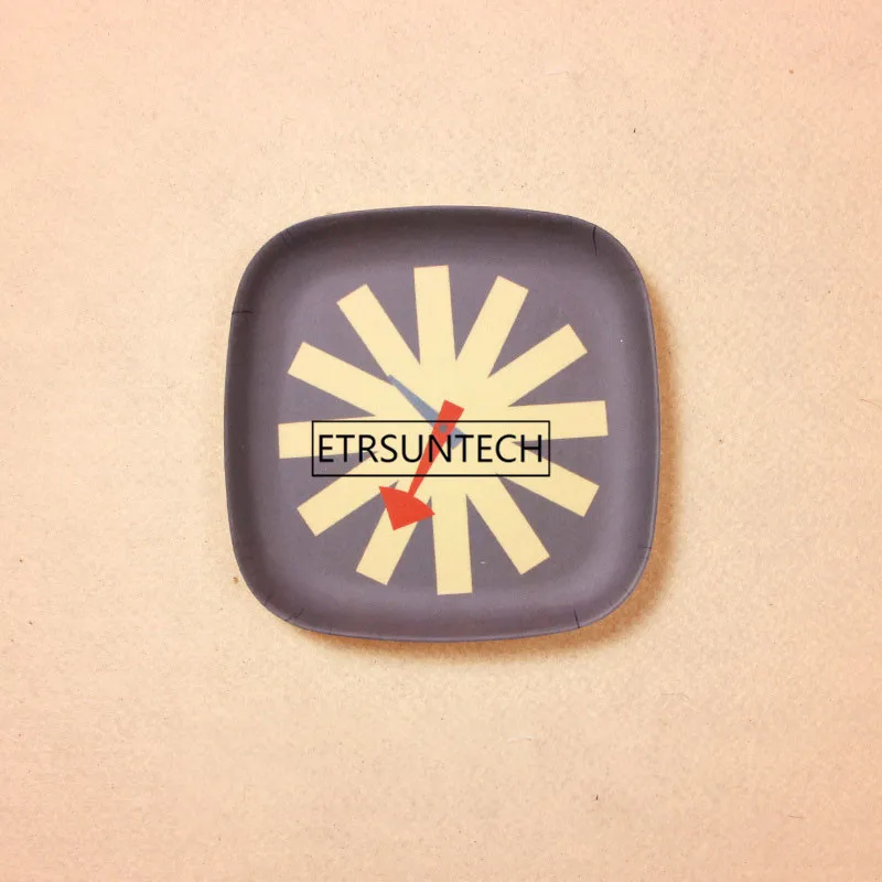 Квадратная тарелка из бамбукового волокна с мультипликационным рисунком