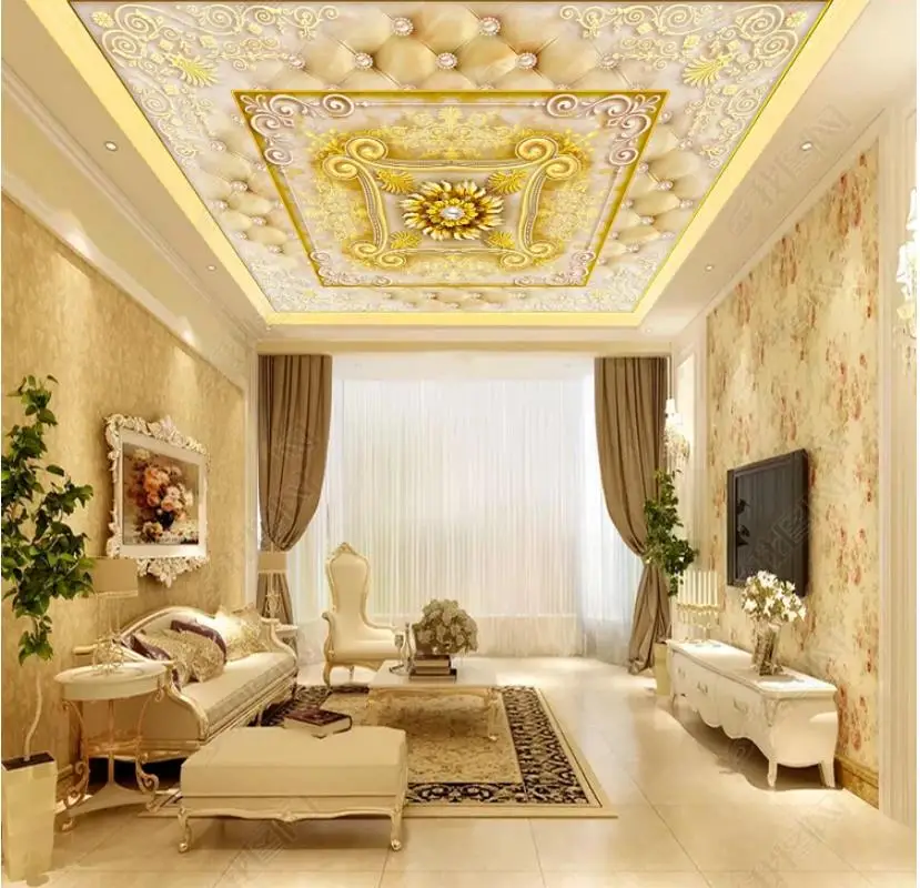3D потолочные обои на заказ мраморный узор 3d гостиная спальня домашний декор |