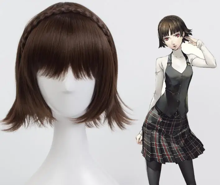 CLOTHES SET WIG Persona 5 Косплэй Макото nii jima школьная Persona5 p5 форма для новогодней вечеринки костюм на Хэллоуин костюм парик волос - Цвет: CLOTHES SET WIG