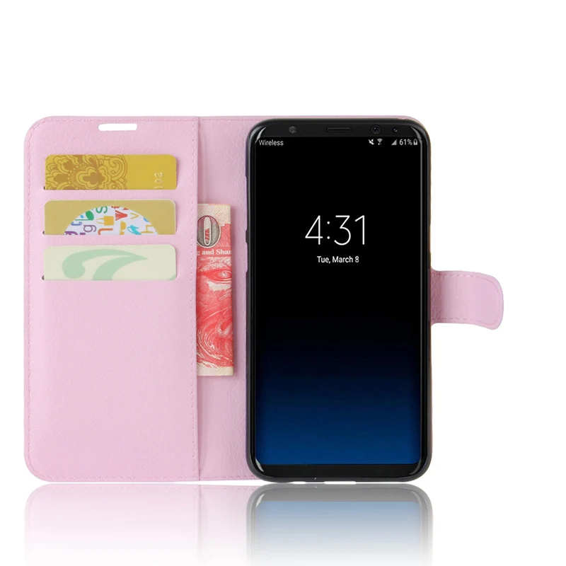 Чехол для samsung Galaxy S8 плюс кожа и силикона флип чехол с кошелек Coque