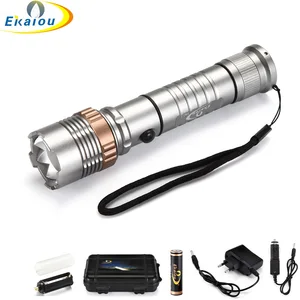 Светодиодный перезаряжаемый масштабируемый фонарик 18650 T6, тактический Водонепроницаемый фонарь с 5 режимами, уличный фонарь
