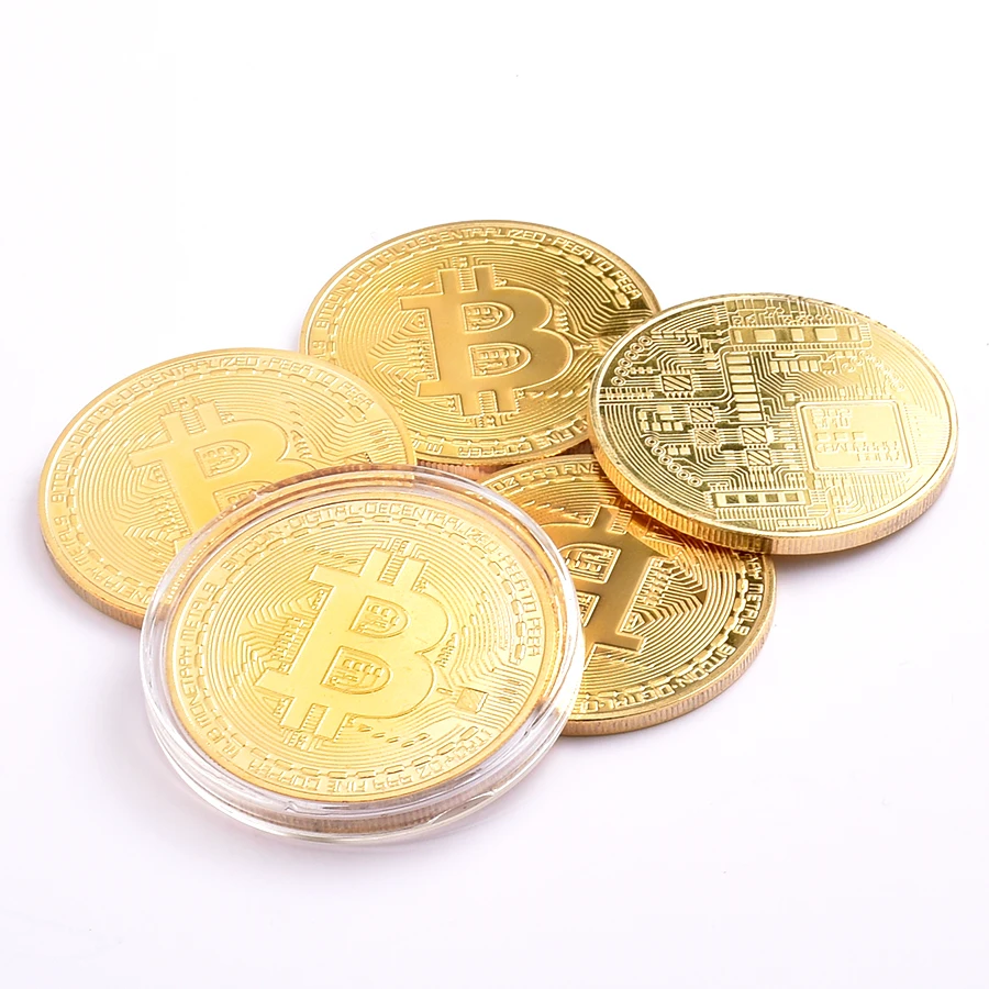5 шт./компл. позолоченные монеты Биткойн коллекционные большой подарок Бит монета